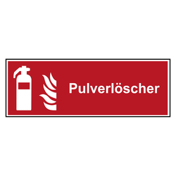 Brandschutzzeichen Feuerlöscher Pulverlöscher