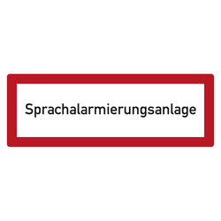 Feuerwehrzeichen Sprachalarmierungsanlage DIN 4066