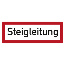 Feuerwehrzeichen Steigleitung DIN 4066