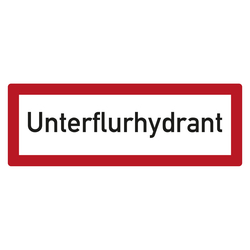 Feuerwehrzeichen Unterflurhydrant DIN 4066