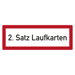 Feuerwehrzeichen 2. Satz Laufkarten DIN 4066