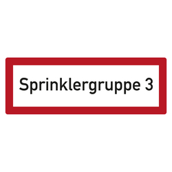 Feuerwehrzeichen Sprinklergruppe 3 DIN 4066