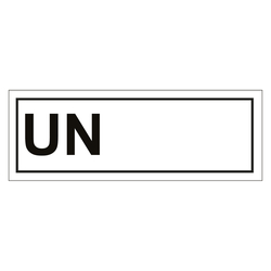 Gefahrzettel mit UN zum Selbstbeschriften, in verschiedenen Größen