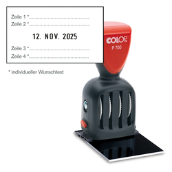 Datumstempel COLOP® mit individuellem Wunschtext 4-zeilig