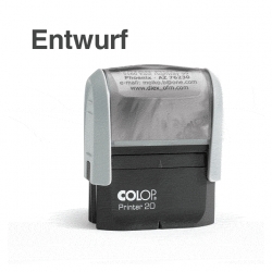 Automatikstempel mit Text "Entwurf"