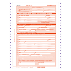 Verwertungsnachweis (VN) nach §15 FZV endlos mit Eindruck 250er Karton