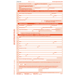 Verwertungsnachweis (VN) nach §15 FZV Einzelblatt 125er Karton Stand 04/2019