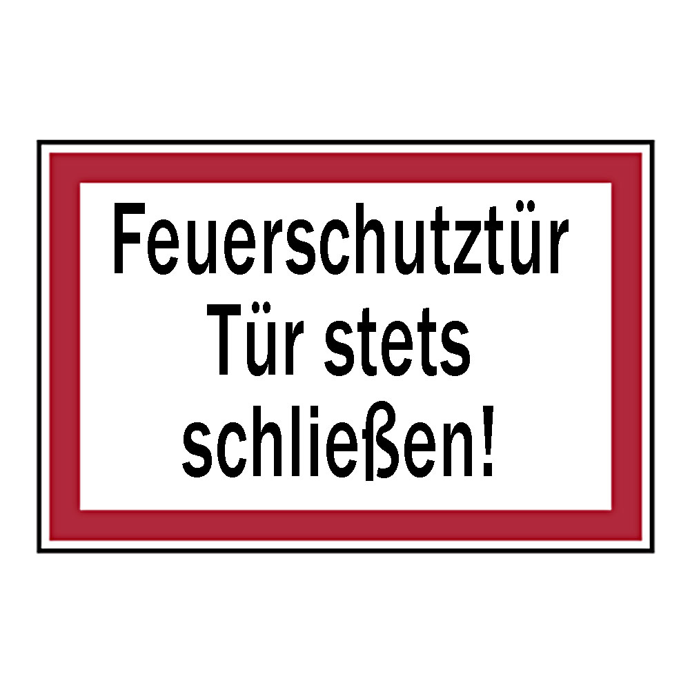 Hinweisschild "Feuerschutztür - Tür stets schließen", ab 4 ...