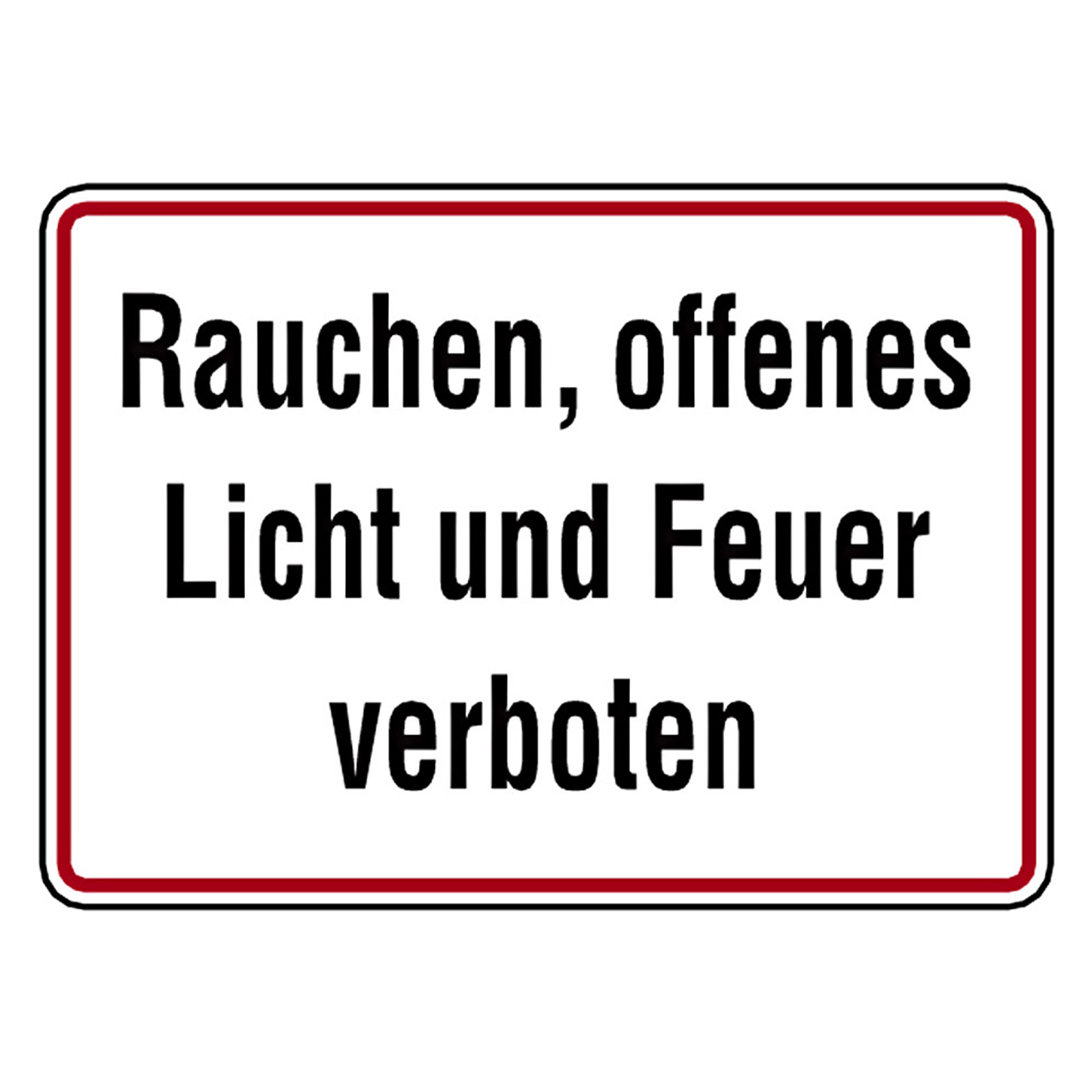 Hinweisschild "Rauchen, Offenes Licht Und Feuer Verboten" - Aufkleber-Shop