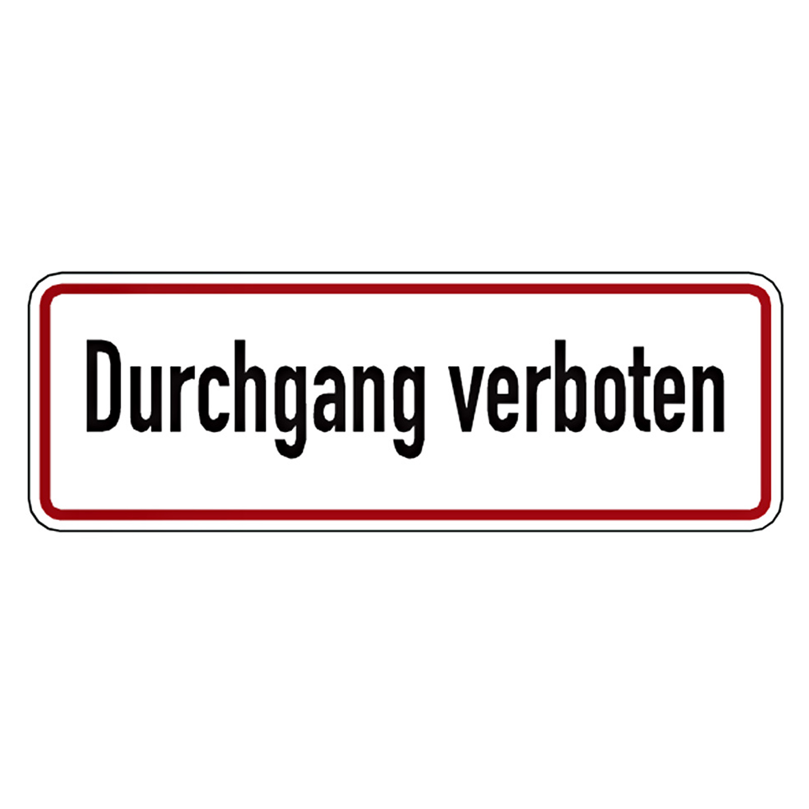 Hinweisschild "Durchgang Verboten" Aufkleber - Aufkleber-Shop