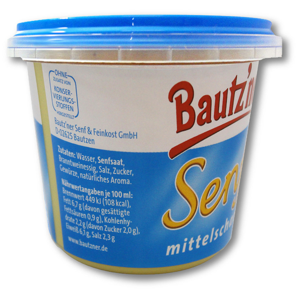 Bautzner Senf Mittelscharf Im Becher 3er Pack - Aufkleber-Shop