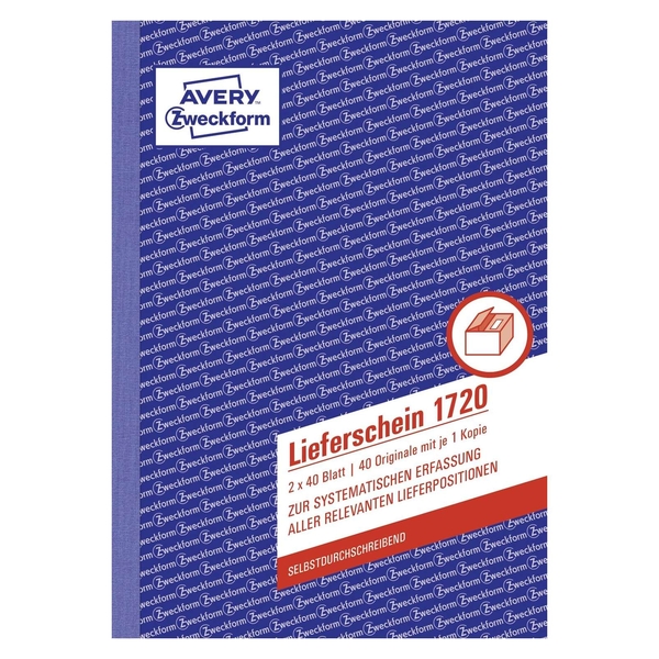 Avery Zweckform® 1720 Lieferschein, DIN A5, Selbstdurchschreibend, 2 X ...