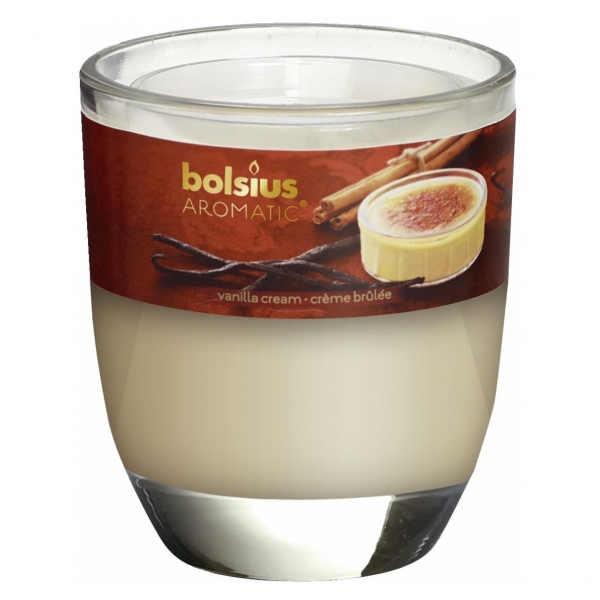 bolsius Duftkerze im Glas Crème brûlée, 6,02