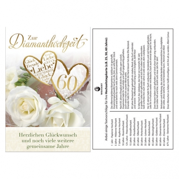 Diamantene Hochzeitskarte Inkl Umschlag 73 24 2 75