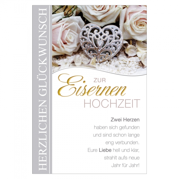 Eiserne Hochzeit Karte Inkl Umschlag 93 8008 4 73