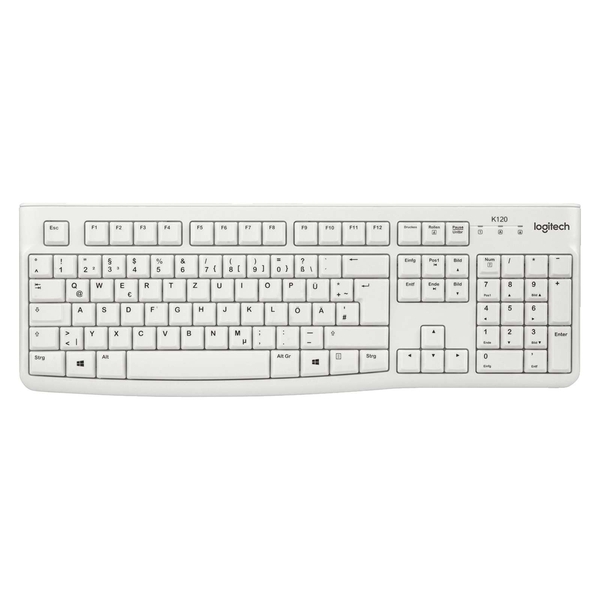 USB, - Aufkleber-Shop for K120 Business - Logitech Keyboard weiß
