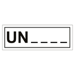 Gefahrzettel mit Eindruck UN-Nummer, in verschiedenen Größen