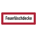 Feuerwehrzeichen Feuerlöschdecke DIN 4066 Folie 297 x 105 mm Einzeletikett