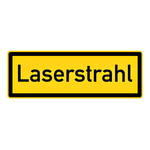 Hinweisschild "Laserstrahl" Aufkleber 210 x 74 mm