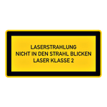 Hinweisschild "Laserstrahlung Laser Klasse 2" Aufkleber 105 x 52 mm