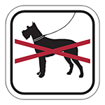 Grundstücksschild "Hunde verboten" Aufkleber