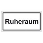 Türhinweisschild "Ruheraum" Folie selbstklebend 100 x 50 mm 3 Stück/Bogen