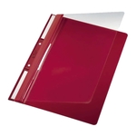 Leitz 4190 Einhängehefter Universal, A4, 2 kurze Beschriftungsfenster, PVC, rot