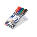 Staedtler® Feinschreiber Universalstift Lumocolor permanent, S, STAEDTLER Box mit 6 Farben