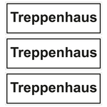 Türhinweisschild "Treppenhaus" 3er Pack Folie selbstklebend 297 x 100 mm