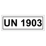 Gefahrzettel mit UN 1903, Folie, 140 x 55 mm, 500 Stück/Rolle