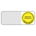 Kabelprüfplakette gelb 50 x 20 mm "Nächster Prüftermin" 2029 aus Folie selbstklebend 5 Stück/Bogen