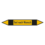 Rohrleitungskennzeichen Nicht Brennbare Gase - Text nach Wunsch Folie selbstklebend 100 x 15 mm