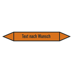 Rohrleitungskennzeichen Säuren - Text nach Wunsch Folie selbstklebend 100 x 15 mm