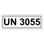 Gefahrzettel mit UN 3055, in verschiedenen Größen