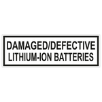 Verpackungskennzeichen DAMAGED/DEFECTIVE LITHIUM-ION-BATTERIES, Folie, 150 x 50 mm, 500 Stück/Rolle