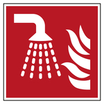 Brandschutzzeichen Wassernebelrohr DIN EN ISO 7010 F011
