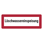 Feuerwehrzeichen Löschwassereinspeisung DIN 4066 Folie 148 x 52 mm Einzeletikett