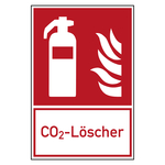 Brandschutzzeichen Feuerlöscher CO2-Löscher Kombischild Folie 200 x 300 mm Einzeletikett