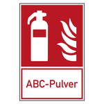 Brandschutzzeichen Feuerlöscher ABC-Pulver Kombischild Folie 200 x 300 mm Einzeletikett