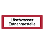 Feuerwehrzeichen Löschwasser Entnahmestelle DIN 4066 Folie 148 x 52 mm Einzeletikett