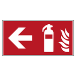 Brandschutzzeichen Feuerlöscher links