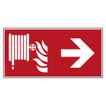 Brandschutzzeichen Löschschlauch rechts
