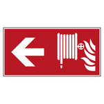 Brandschutzzeichen Löschschlauch links