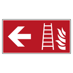 Brandschutzzeichen Feuerleiter links