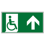Bodenmarkierung Rettungszeichen Rettungsweg Rollstuhlfahrer oben