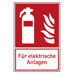 Brandschutzzeichen Feuerlöscher Für elektrische Anlagen Kombischild
