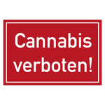 Verbotszeichen Cannabis verboten