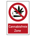 Verbotszeichen Cannabisfreie Zone Kombischild