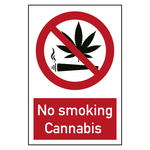 Verbotszeichen No smoking Cannabis Kombischild