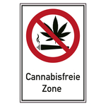 Verbotsschild Cannabisfreie Zone Kombischild